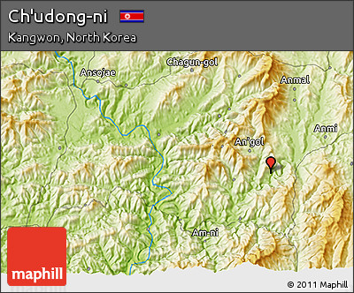 Physical 3D Map of Ch'udong-ni