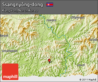 Physical 3D Map of Ssangnyŏng-dong