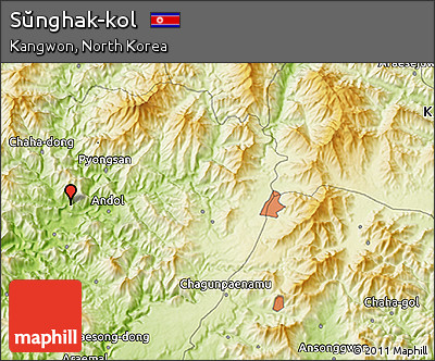 Physical 3D Map of Sŭnghak-kol