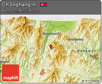 Physical 3D Map of Ch'ŏnghang-ni