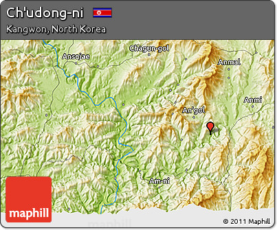 Physical 3D Map of Ch'udong-ni
