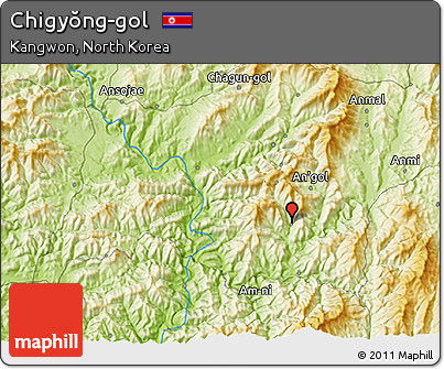 Physical 3D Map of Chigyŏng-gol