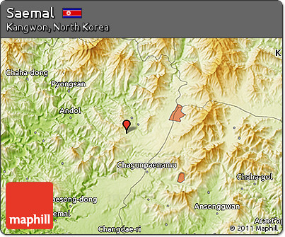 Physical 3D Map of Saemal