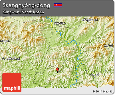 Physical 3D Map of Ssangnyŏng-dong
