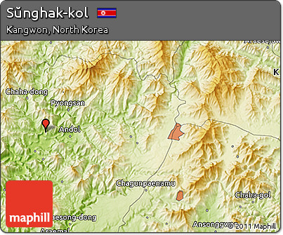 Physical 3D Map of Sŭnghak-kol