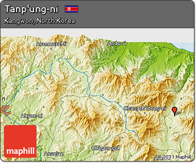 Physical 3D Map of Tanp'ung-ni