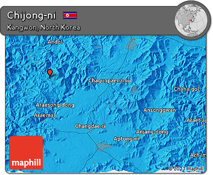 Political 3D Map of Chijong-ni