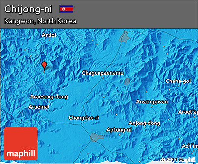 Political 3D Map of Chijong-ni