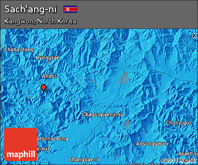 Political 3D Map of Sach'ang-ni