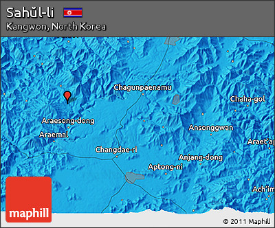Political 3D Map of Sahŭl-li
