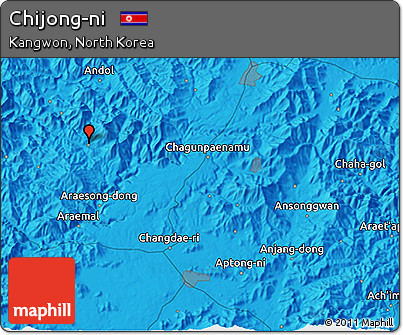 Political 3D Map of Chijong-ni