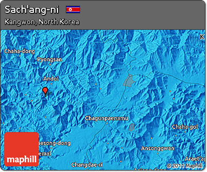 Political 3D Map of Sach'ang-ni
