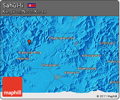 Political 3D Map of Sahŭl-li