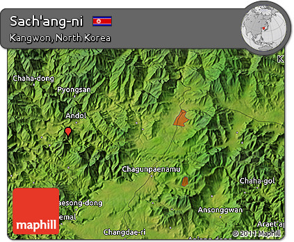 Satellite 3D Map of Sach'ang-ni
