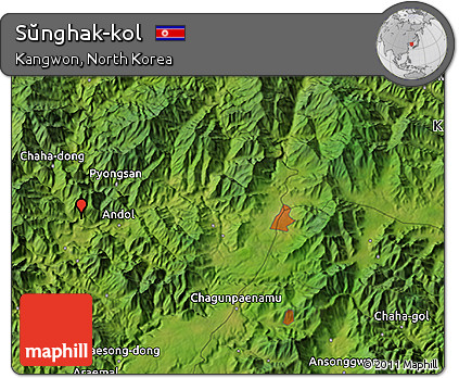 Satellite 3D Map of Sŭnghak-kol