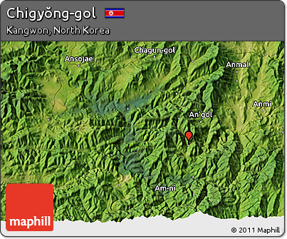 Satellite 3D Map of Chigyŏng-gol