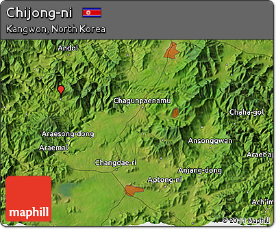 Satellite 3D Map of Chijong-ni