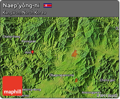 Satellite 3D Map of Naep'yŏng-ni