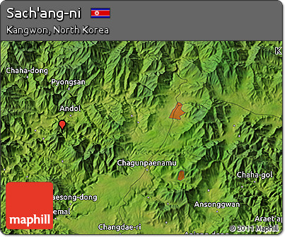 Satellite 3D Map of Sach'ang-ni