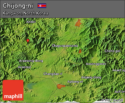 Satellite 3D Map of Chijong-ni