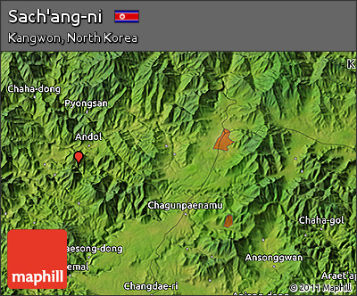 Satellite 3D Map of Sach'ang-ni
