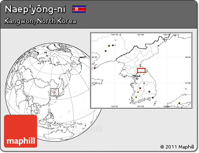 Blank Location Map of Naep'yŏng-ni