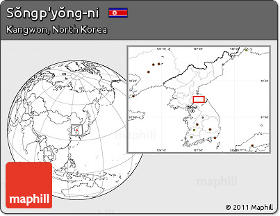 Blank Location Map of Sŏngp'yŏng-ni