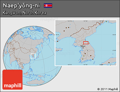 Gray Location Map of Naep'yŏng-ni