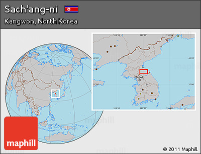 Gray Location Map of Sach'ang-ni