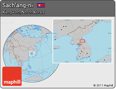 Gray Location Map of Sach'ang-ni