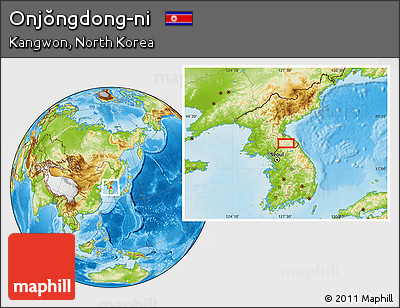 Physical Location Map of Onjŏngdong-ni