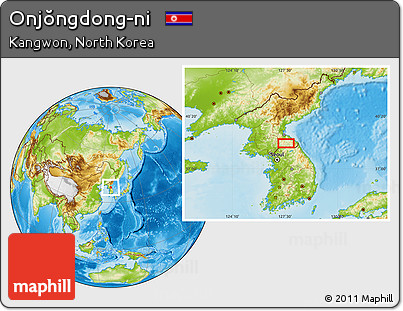 Physical Location Map of Onjŏngdong-ni