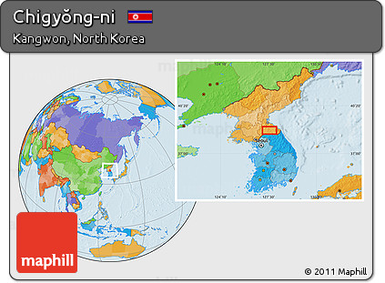 Political Location Map of Chigyŏng-ni