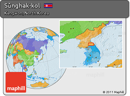 Political Location Map of Sŭnghak-kol