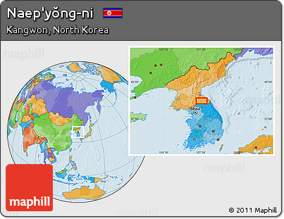 Political Location Map of Naep'yŏng-ni