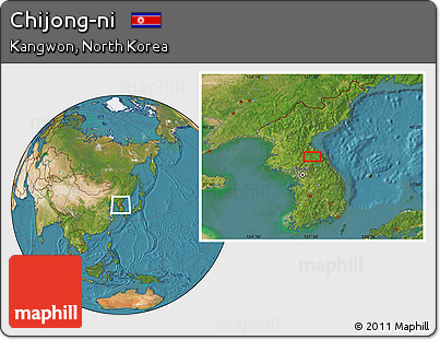 Satellite Location Map of Chijong-ni