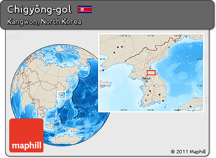 Shaded Relief Location Map of Chigyŏng-gol