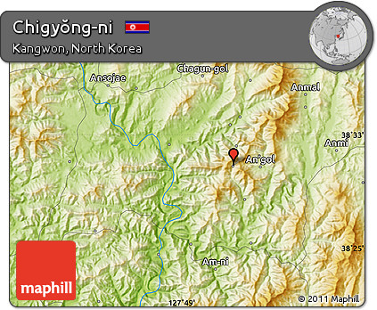 Physical Map of Chigyŏng-ni
