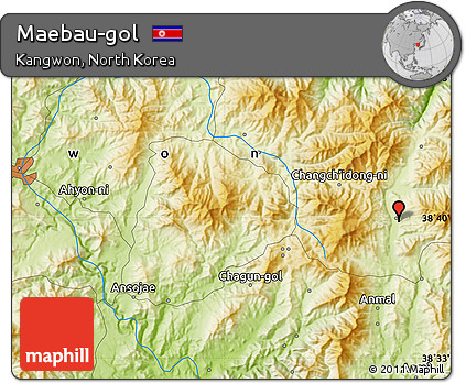 Physical Map of Maebau-gol
