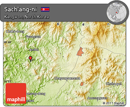 Physical Map of Sach'ang-ni