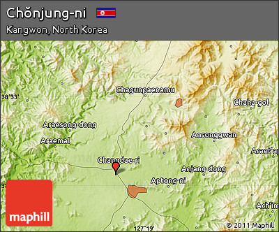 Physical Map of Chŏnjung-ni
