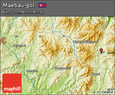 Physical Map of Maebau-gol