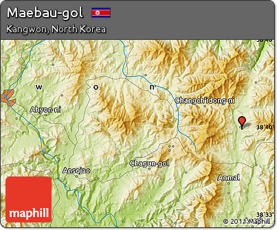 Physical Map of Maebau-gol