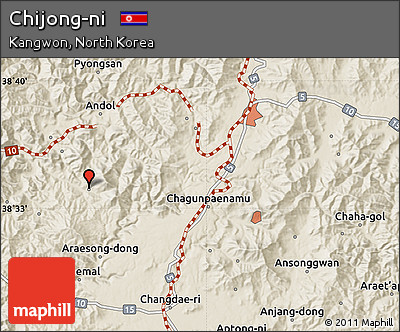 Shaded Relief Map of Chijong-ni