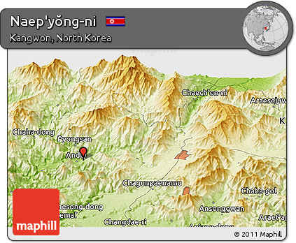 Physical Panoramic Map of Naep'yŏng-ni