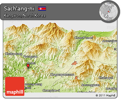 Physical Panoramic Map of Sach'ang-ni