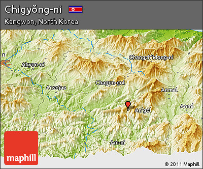 Physical Panoramic Map of Chigyŏng-ni