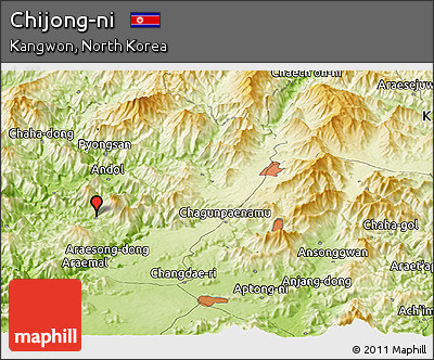 Physical Panoramic Map of Chijong-ni
