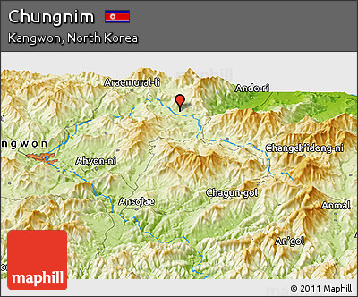 Physical Panoramic Map of Chungnim