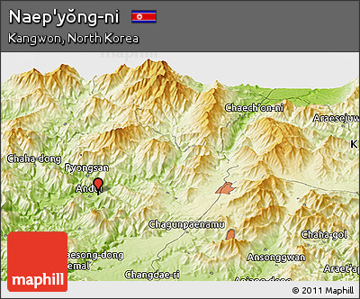 Physical Panoramic Map of Naep'yŏng-ni